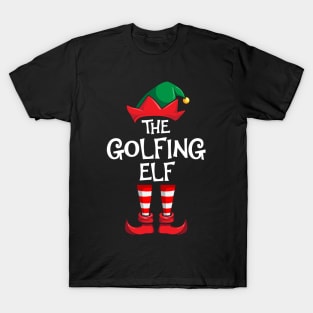 Golfing Elf Matching Family Christmas Sporty T-Shirt